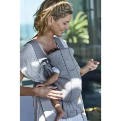 BabyBjorn Gifts Over $100|Front, Hip And Backpack Carriers*- Baby Carrier Mini 3D Jersey, Light Gray