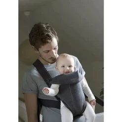 BabyBjorn Gifts Over $100|Front, Hip And Backpack Carriers*- Baby Carrier Mini 3D Jersey, Dark Gray
