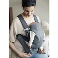 BabyBjorn Gifts Over $100|Front, Hip And Backpack Carriers*- Baby Carrier Mini 3D Jersey, Dark Gray