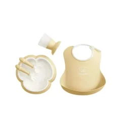 BabyBjorn Feeding Gift Set|Dishes, Utensils & Food Containers*- Baby Dinner Set, 5 pcs Powder Yellow