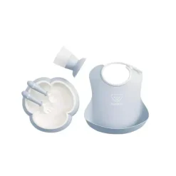BabyBjorn Feeding Gift Set|Dishes, Utensils & Food Containers*- Baby Dinner Set, 5 pcs Powder Blue