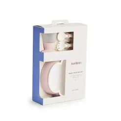 BabyBjorn Feeding Gift Set|Dishes, Utensils & Food Containers*- Baby Feeding Set, 4 pcs Powder Pink