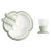 BabyBjorn Feeding Gift Set|Dishes, Utensils & Food Containers*- Baby Feeding Set, 4 pcs Powder Green