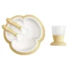 BabyBjorn Feeding Gift Set|Dishes, Utensils & Food Containers*- Baby Feeding Set, 4 pcs Powder Yellow