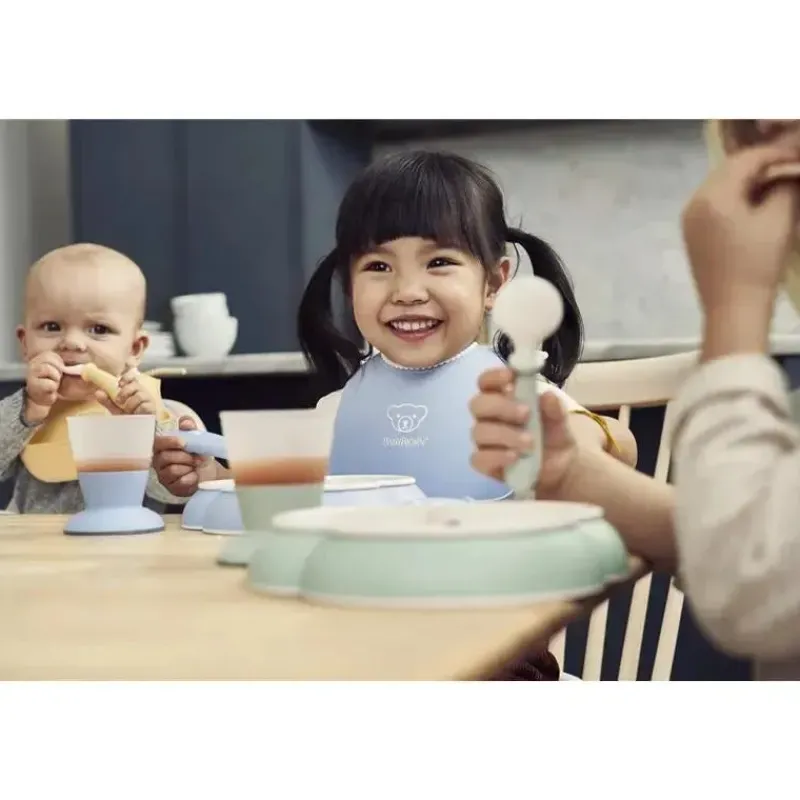 BabyBjorn Feeding Gift Set|Dishes, Utensils & Food Containers*- Baby Feeding Set, 4 pcs Powder Yellow