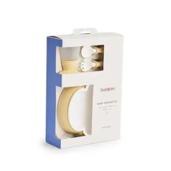 BabyBjorn Feeding Gift Set|Dishes, Utensils & Food Containers*- Baby Feeding Set, 4 pcs Powder Yellow