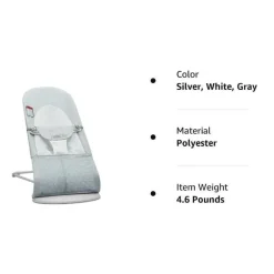 BabyBjorn Seats & Booster Chairs*- Bouncer Balance Soft Mesh, Silver/White