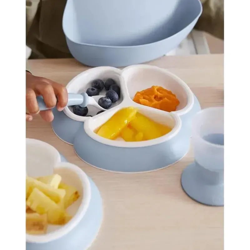 BabyBjorn Feeding Gift Set|Dishes, Utensils & Food Containers*- 4Pk Mealtime Set, Powder Blue