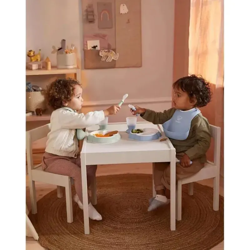 BabyBjorn Feeding Gift Set|Dishes, Utensils & Food Containers*- 4Pk Mealtime Set, Powder Green