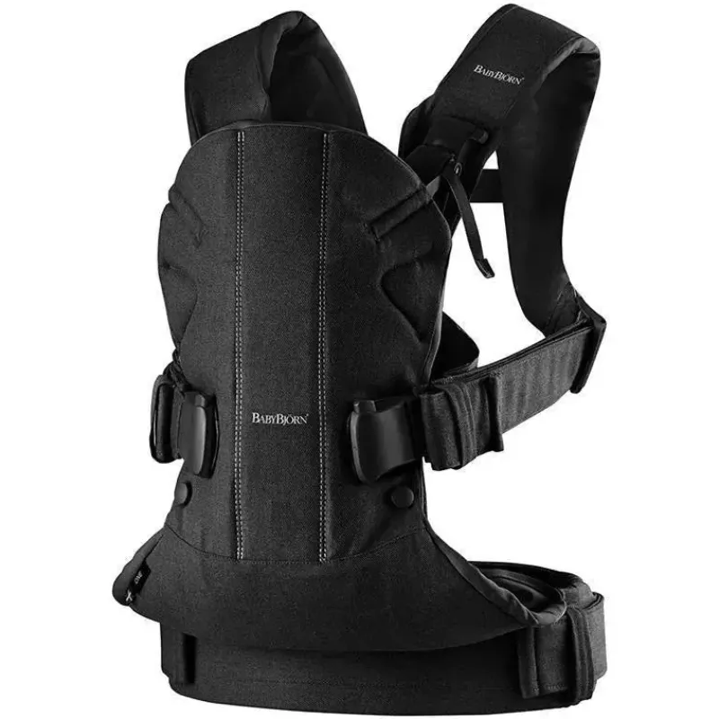 Baby Bjorn Front, Hip And Backpack Carriers*BabyBjörn Baby Carrier One, Cotton, Black, One Size