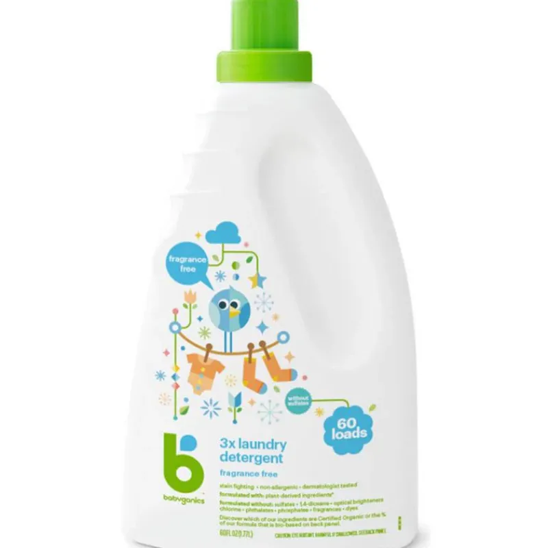 Babyganics Cleaning*- Laundry Detergent Fragrance Free, 60Oz