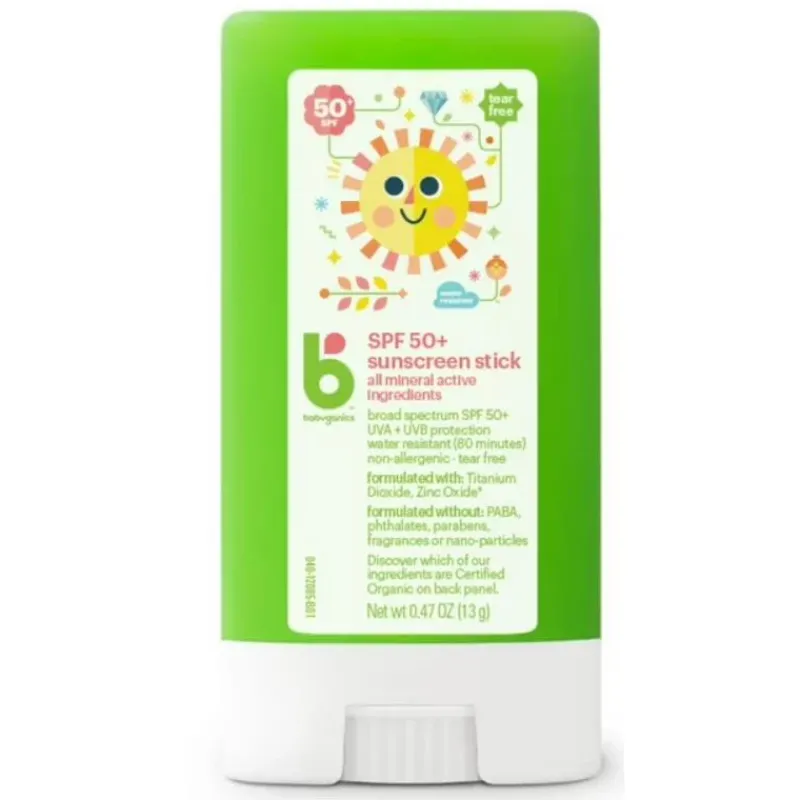 Babyganics Sun Care*Baby Sunscreen Stick 50 SPF .47 Oz