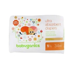 Babyganics Disposable Diapers*Diaper Size 1, 34ct
