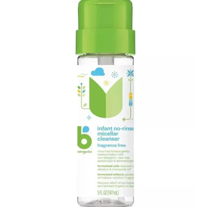 Babyganics Bodywash & Soap*Infant No-Rinse Micellar Cleanser,5oz