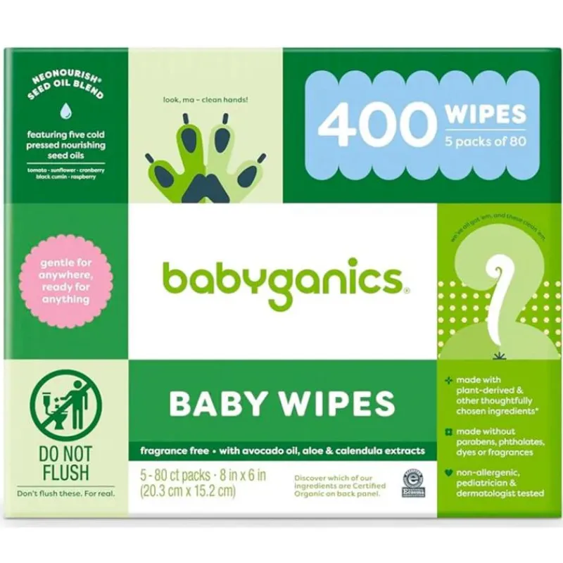 Babyganics Wipes & Warmers*Wipes For Babies 400 ct