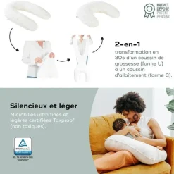 Babymoov Body Pillow*- B.Love 2-in-1 Pillow - The Original Organic Pregnancy Pillow & Nursing Cushion