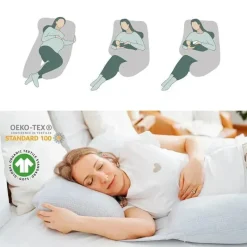 Babymoov Body Pillow*- XXL B.Love Maternity Pillow, Premium Organic Pregnancy Body Pillow, Grey
