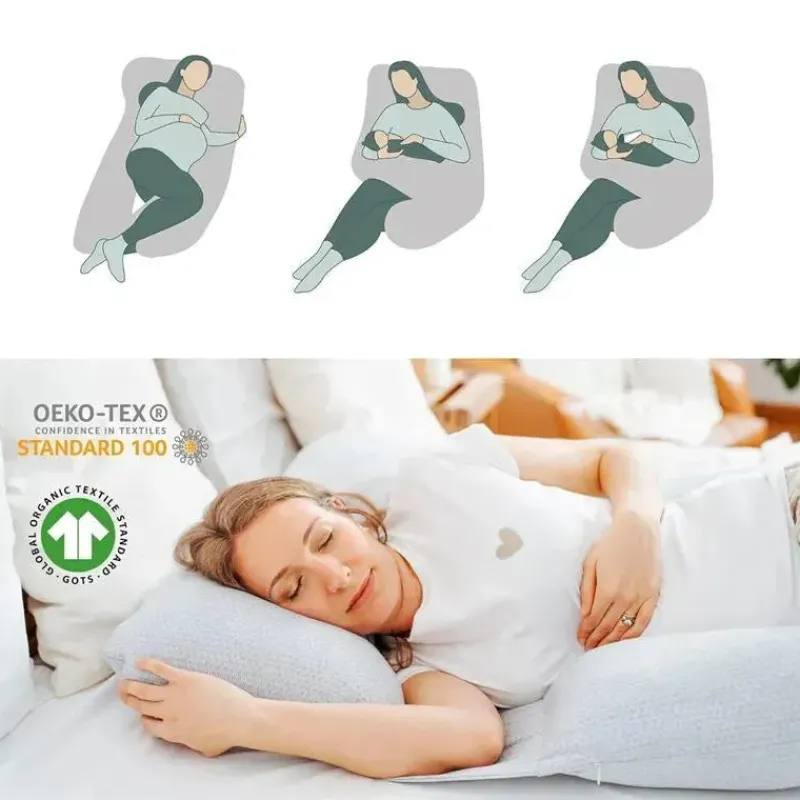 Babymoov Body Pillow*- XXL B.Love Maternity Pillow, Premium Organic Pregnancy Body Pillow, Grey