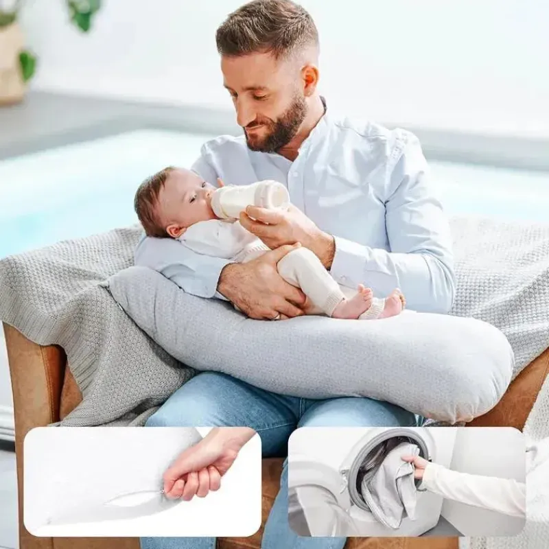 Babymoov Body Pillow*- XXL B.Love Maternity Pillow, Premium Organic Pregnancy Body Pillow, Grey
