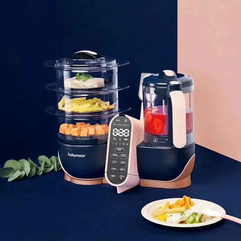 Babymoov Processors, Blenders & Juicers*Duo Meal Station XL | 6 in 1 Food Processor with Steamer, Multi-Speed Blender, Warmer, Defroster & Sterilizer