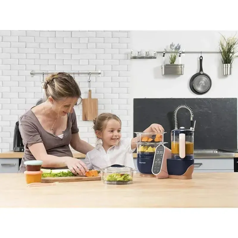 Babymoov Processors, Blenders & Juicers*Duo Meal Station XL | 6 in 1 Food Processor with Steamer, Multi-Speed Blender, Warmer, Defroster & Sterilizer