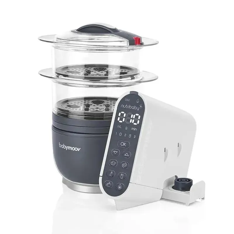 Babymoov Processors, Blenders & Juicers*Duo Meal Station 5-in-1 Food Maker with Steam Cooker, Blend & Puree, Grey