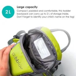 Bbluv Harnesses*- Päk (Lime) - Toddler Backpack With Rein