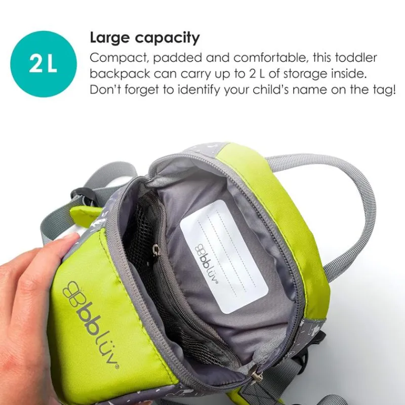 Bbluv Harnesses*- Päk (Lime) - Toddler Backpack With Rein