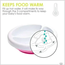 Bbluv Cool Baby Products|Gifts Up To $25*- Platö Warm Feeding Plate, Pink