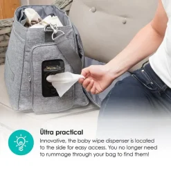 Bbluv Convertible Backpacks*- Ultra Complete Diaper Bag, Charcoal