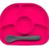 Bbluv Suction Plates & Bowls|Dishes, Utensils & Food Containers*- Yümi 4-Section Silicone Plate And Spoon, Pink