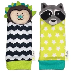 Bbluv Baby Gloves & Socks*Duo Foot Finders, Hedgehog & Racoon