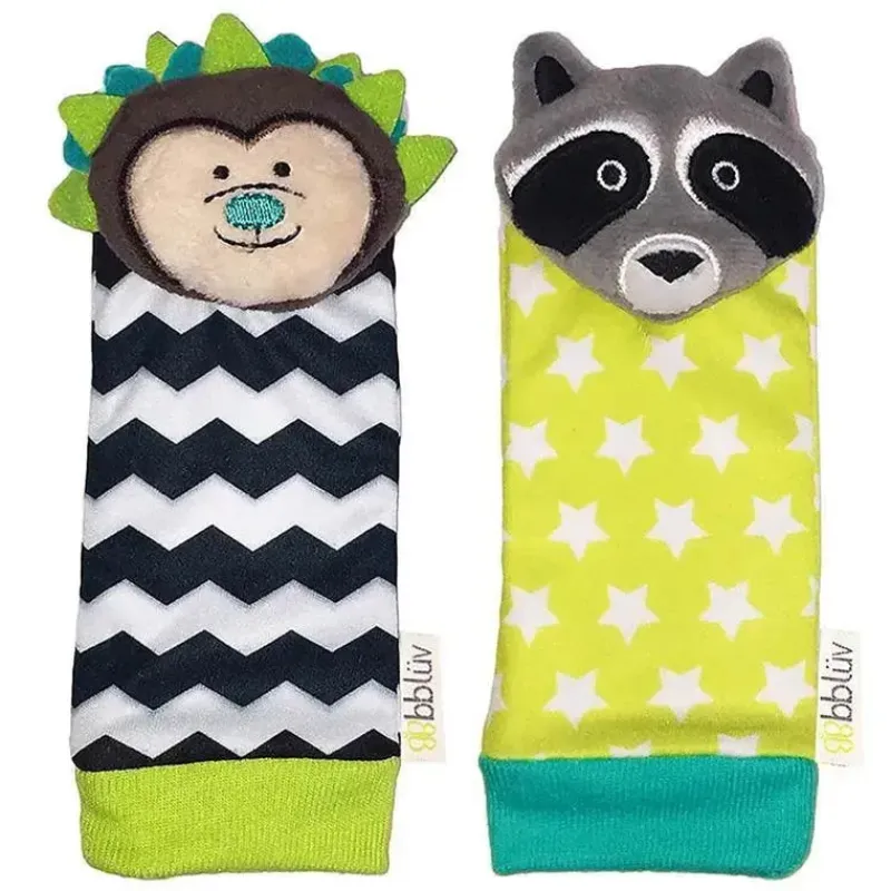 Bbluv Baby Gloves & Socks*Duo Foot Finders, Hedgehog & Racoon