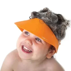 Bbluv Bath Safety*Silicone Shampoo Repellent Cap, Orange