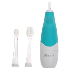 Bbluv Oral & Nasal Care*Sonik 2-Stage Sonic Toothbrush for Babies & Toddlers, White/Acqua