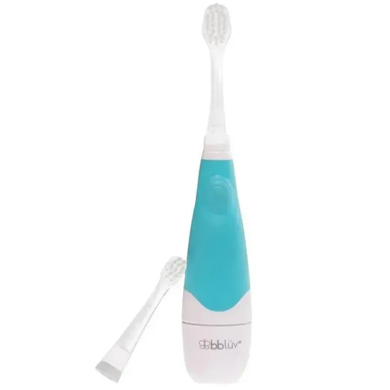 Bbluv Oral & Nasal Care*Sonik 2-Stage Sonic Toothbrush for Babies & Toddlers, White/Acqua