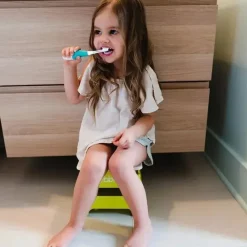 Bbluv Oral & Nasal Care*Sonik 2-Stage Sonic Toothbrush for Babies & Toddlers, White/Acqua