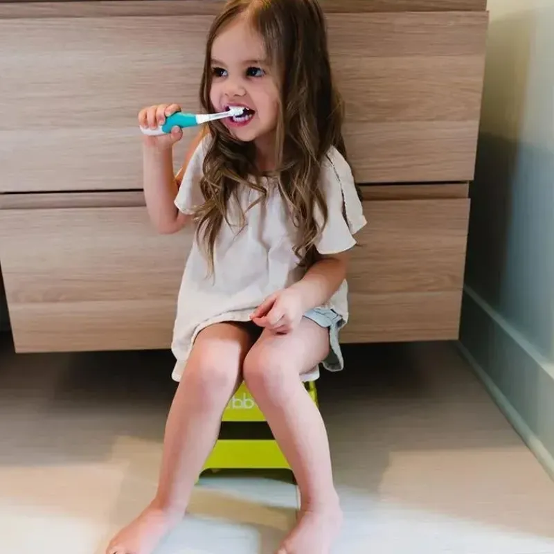 Bbluv Oral & Nasal Care*Sonik 2-Stage Sonic Toothbrush for Babies & Toddlers, White/Acqua