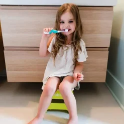 Bbluv Oral & Nasal Care*Sonik 2-Stage Sonic Toothbrush for Babies & Toddlers, White/Acqua