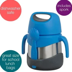 BBox Food Jars & Snack Cups|Dishes, Utensils & Food Containers*B.box - Blue Slate Insulated Food Jar with Spork