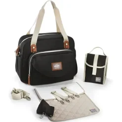 Beaba Diaper Backpacks*- Geneva Diaper Bag, Multifunction Baby Diaper Bag, Black