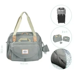 Beaba Convertible Backpacks*- Geneva Diaper Bag Sage