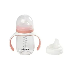 Beaba Straw, Sippy & Training Cups|Dishes, Utensils & Food Containers*- 2-in-1 Bottle To Sippy Learning Cup, Rose