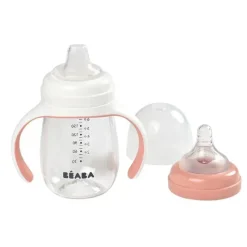 Beaba Straw, Sippy & Training Cups|Dishes, Utensils & Food Containers*- 2-in-1 Bottle To Sippy Learning Cup, Rose
