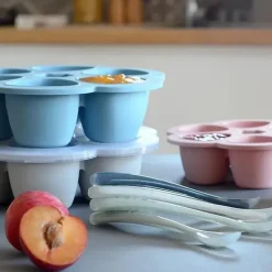 Beaba Food Jars & Snack Cups|Dishes, Utensils & Food Containers*- Multiportions Silicone Baby Food Storage Container, Rain
