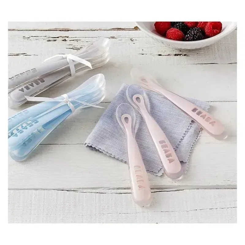 Beaba Utensils & Accessories|Dishes, Utensils & Food Containers*- 4Pk First Stage Silicone Spoons Set, Rose