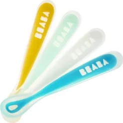 Beaba Utensils & Accessories|Dishes, Utensils & Food Containers*- 4Pk First Stage Silicone Spoons, Rain
