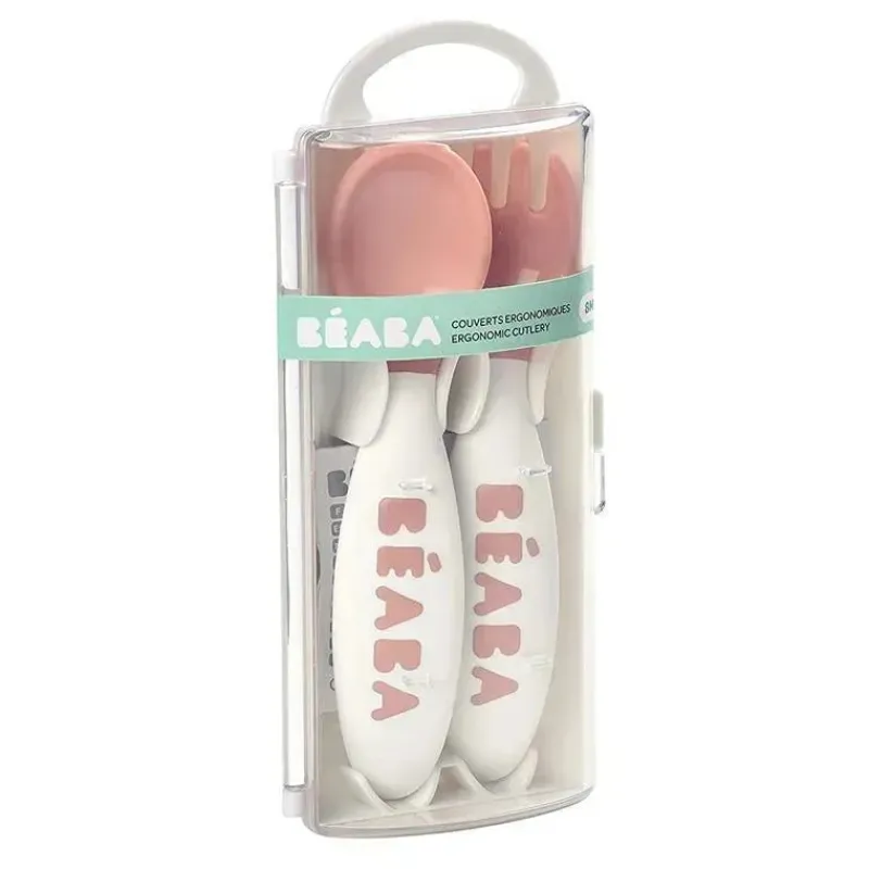 Béaba Utensils & Accessories|Dishes, Utensils & Food Containers*Beaba - 2Pk Second Stage Ergonomic Cutlery, Rose
