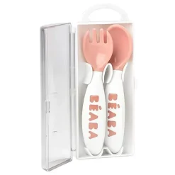 Béaba Utensils & Accessories|Dishes, Utensils & Food Containers*Beaba - 2Pk Second Stage Ergonomic Cutlery, Rose