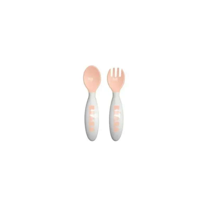 Béaba Utensils & Accessories|Dishes, Utensils & Food Containers*Beaba - 2Pk Second Stage Ergonomic Cutlery, Rose